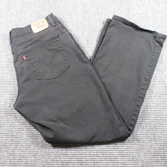 Levi’s Jeans Womens 16 L31 Black 550 Relaxed Bootcut Stretch Y2K Near Vtg - Picture 1 of 11